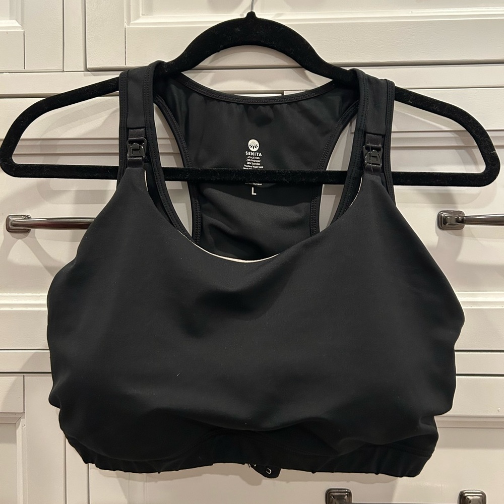Senita Athletics Nursing Sports Bra black size L
